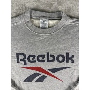 Reebok Grey Long Sleeve Women's Sweatshirt Pullover Size S